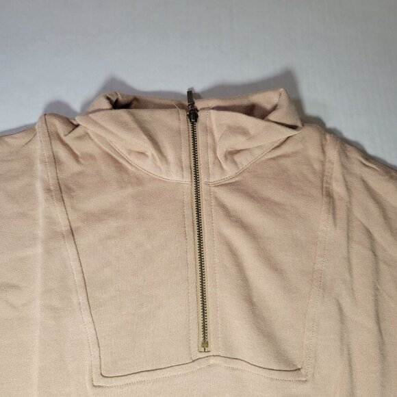 Laurie Felt LA Tan Women Half-Zip Cotton Bambo Blend Pullover Sweatshirt Size XS - Picture 9 of 9